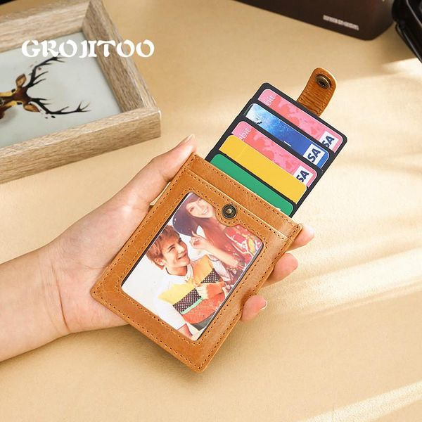 autumn strap buckle card cover genuine leather transparent window casual oil bag purse, White
autumn strap buckle card cover genuine leather transparent window casual oil bag purse, White
