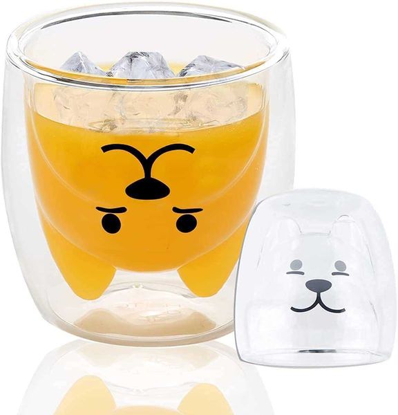 qrivp cute puppy double wall glass cup mug,coffee cup, puppy tea cup milk cup for birthday present funny valentine's day gift 200ml/6.7
qrivp cute puppy double wall glass cup mug,coffee cup, puppy tea cup milk cup for birthday present funny valentine's day gift 200ml/6.7