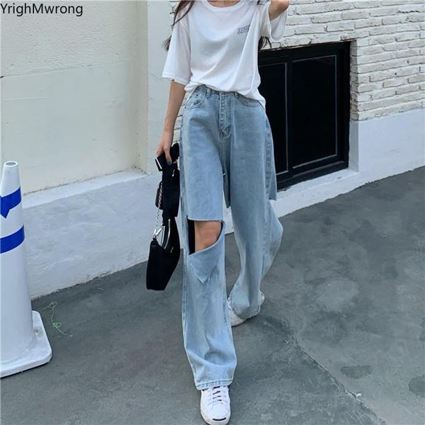 women's jeans destroyed ripped big hole high waist baggy wide loose denim pant woman mom boyfriend fashion straight streetwear korean, Blue
women's jeans destroyed ripped big hole high waist baggy wide loose denim pant woman mom boyfriend fashion straight streetwear korean, Blue