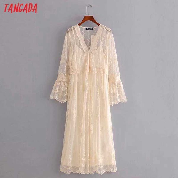 tangada fashion women embroidery romantic lace dress vintage long sleeve ladies v neck midi dress 3h358 210609, Black;gray
tangada fashion women embroidery romantic lace dress vintage long sleeve ladies v neck midi dress 3h358 210609, Black;gray