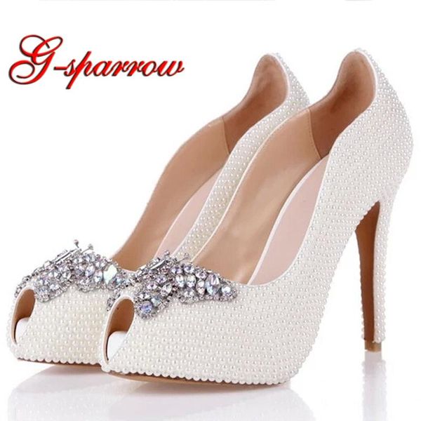 spring summer women pumps white pearl wedding party shoes peep toe butterfly rhinestone fish mouth high heels plus size 42 dress, Black
spring summer women pumps white pearl wedding party shoes peep toe butterfly rhinestone fish mouth high heels plus size 42 dress, Black
