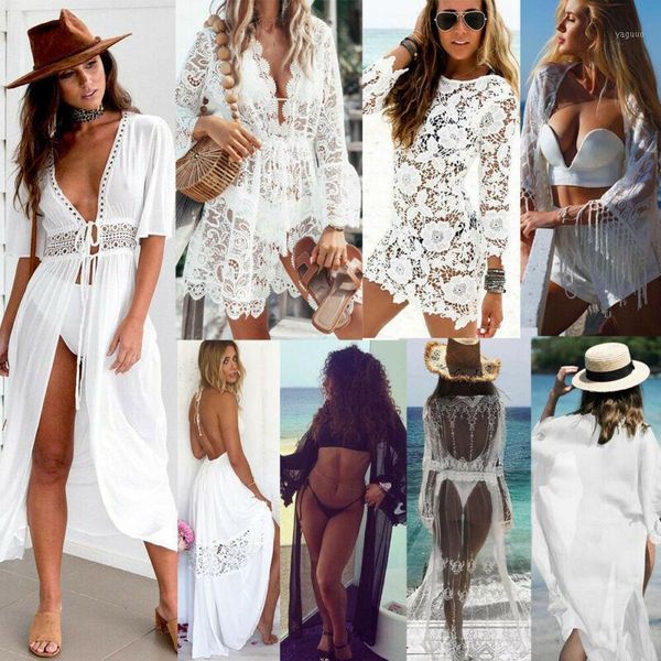 women bikini cover up stole lace crochet summer beach long swimwear dress bathing suit swimsuits women's, White;black
women bikini cover up stole lace crochet summer beach long swimwear dress bathing suit swimsuits women's, White;black