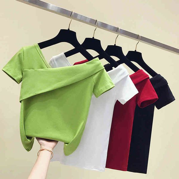 women's t-shirt patchwork v-neck t women tshirt cotton slim summer short sleeve womens clothing female tee femme epj9, White
women's t-shirt patchwork v-neck t women tshirt cotton slim summer short sleeve womens clothing female tee femme epj9, White
