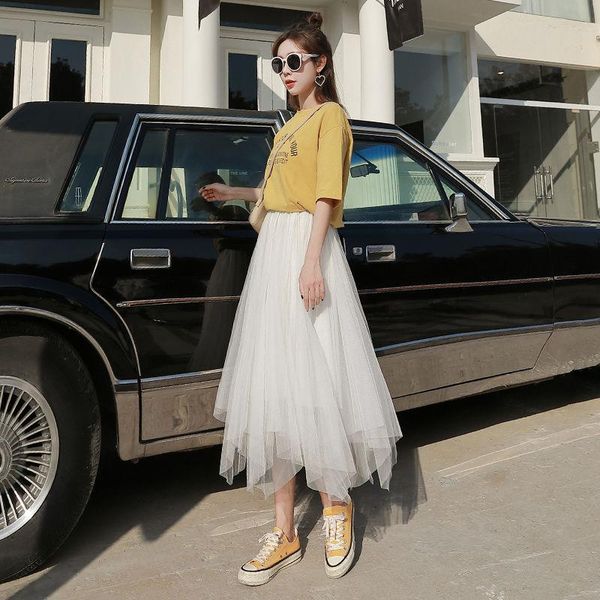 skirts mesh summer women irregular solid elegant 4-color trendy tulle womens korean a-line autumn long faldas sweet casual chic, Black
skirts mesh summer women irregular solid elegant 4-color trendy tulle womens korean a-line autumn long faldas sweet casual chic, Black