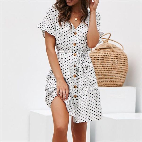casual dresses 2021 women summer beach chiffon dress short sleeve polka dot boho mini party elegant v neck sundress vestidos, Black;gray
casual dresses 2021 women summer beach chiffon dress short sleeve polka dot boho mini party elegant v neck sundress vestidos, Black;gray