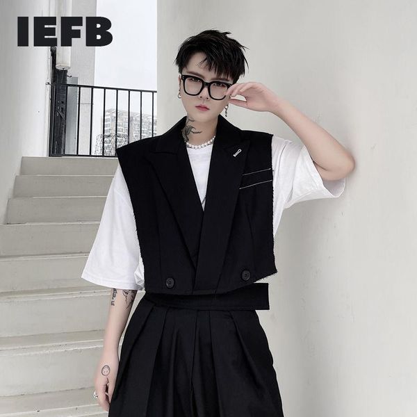 spring summer white line side split pullover men's short black vest cut out bottom sleeveless waistcoat design 9y7274 vests, Black;white
spring summer white line side split pullover men's short black vest cut out bottom sleeveless waistcoat design 9y7274 vests, Black;white