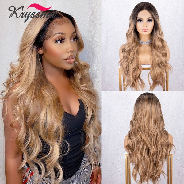 lx brand long wavy ombre blonde synthetic lace front wigs for women party heat resistant hair honey blonde wigs wholesale in bulkfactory dir, Black
lx brand long wavy ombre blonde synthetic lace front wigs for women party heat resistant hair honey blonde wigs wholesale in bulkfactory dir, Black
