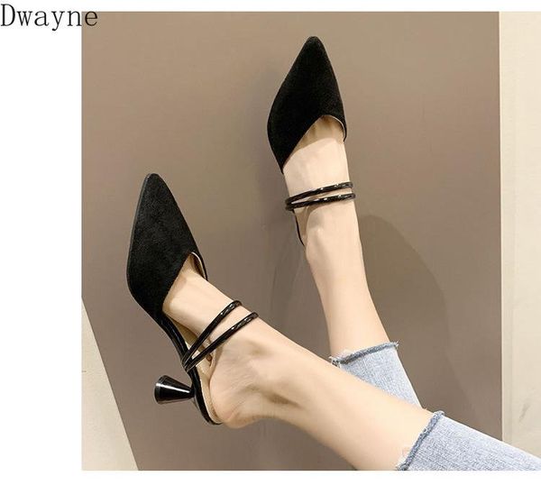 slippers 2021 pointed high-heeled stiletto sandals women's wild korean version of two wear half drag, Black
slippers 2021 pointed high-heeled stiletto sandals women's wild korean version of two wear half drag, Black