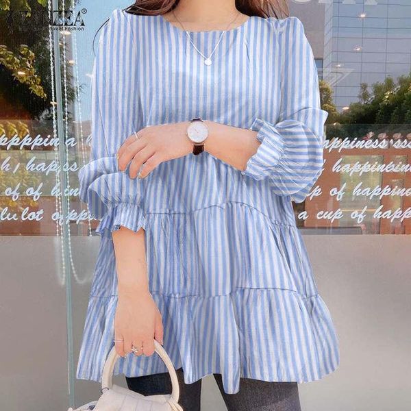 women's blouses & shirts women vintage blouse 2022 autumn ruffle a-line casual puff sleeve tunic lady striped loose blusa femme, White
women's blouses & shirts women vintage blouse 2022 autumn ruffle a-line casual puff sleeve tunic lady striped loose blusa femme, White