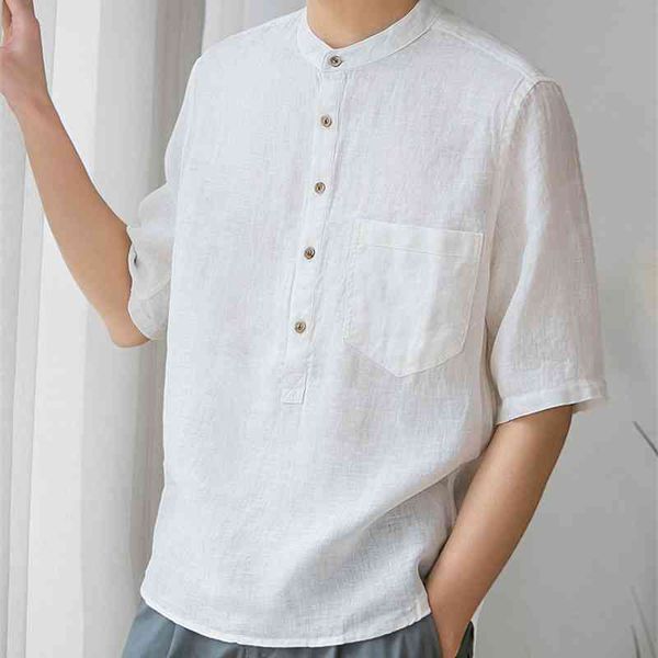 men's linen shirt half medium men's wear chinese style summer cotton linen thin casual seven point short sleeve shirt, White;black
men's linen shirt half medium men's wear chinese style summer cotton linen thin casual seven point short sleeve shirt, White;black