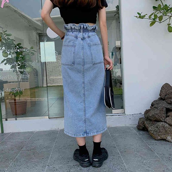 skirts autumn high elastic waist bud long slit jeans fashionable casual denim women's pockets maxi o4yf, Black
skirts autumn high elastic waist bud long slit jeans fashionable casual denim women's pockets maxi o4yf, Black