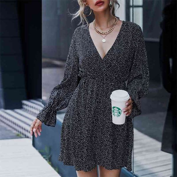 polka dot black dress women autumn winter ruffle short v neck elegant ladies long sleeve casual 210427, Black;gray
polka dot black dress women autumn winter ruffle short v neck elegant ladies long sleeve casual 210427, Black;gray