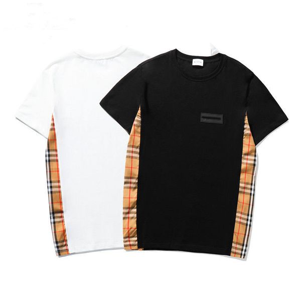 2021 designer summer bbr classic t shirt men and women fashion side checkered stitching loose tees couple t-shirt, White;black
2021 designer summer bbr classic t shirt men and women fashion side checkered stitching loose tees couple t-shirt, White;black