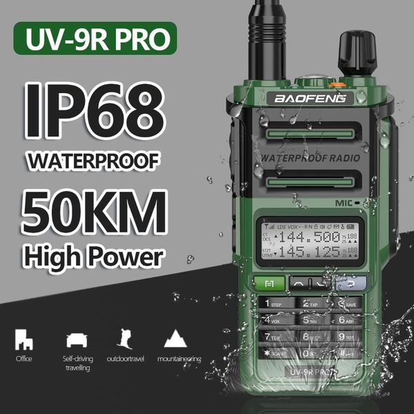 walkie talkie baofeng uv-9r pro powerful ip68 waterproof cb radio transceiver 50km long range upgraded of uv9r plus hunt city 
walkie talkie baofeng uv-9r pro powerful ip68 waterproof cb radio transceiver 50km long range upgraded of uv9r plus hunt city