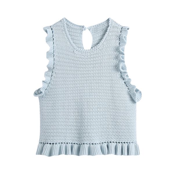women's tanks & camis flounced edge solid blue women's camis summer o-neck sleeveless slim short for lady fahsion tank f, White
women's tanks & camis flounced edge solid blue women's camis summer o-neck sleeveless slim short for lady fahsion tank f, White