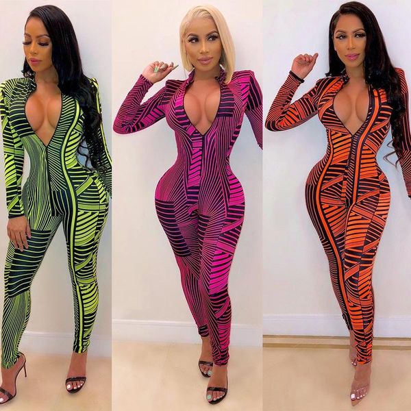 women's jumpsuits & rompers elegant jumpsuit one piece woman 2021 summer fashion women color long sleeve geometric print zipper ladies, Black;white
women's jumpsuits & rompers elegant jumpsuit one piece woman 2021 summer fashion women color long sleeve geometric print zipper ladies, Black;white