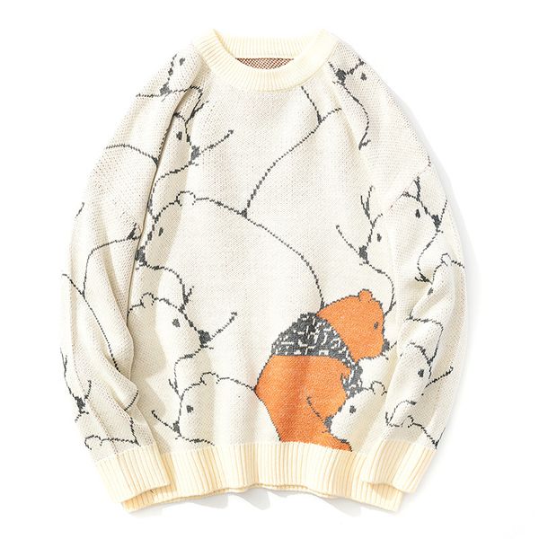knitted thick pullovers fashion winter animal cartoon cloth warm casual loose cute sweater men streetwear pullover, White;black
knitted thick pullovers fashion winter animal cartoon cloth warm casual loose cute sweater men streetwear pullover, White;black