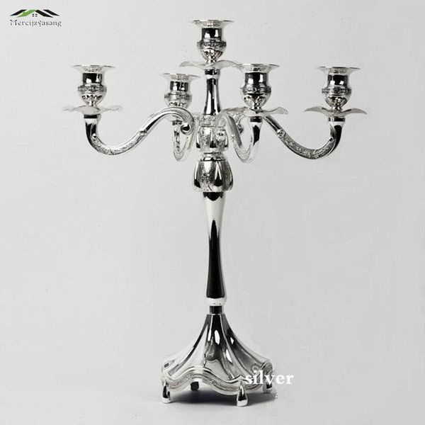 candle holders 10pcs/lot metal silver/gold 5-arms zinc alloy pillar candlestick for wedding portavelas candelabra
candle holders 10pcs/lot metal silver/gold 5-arms zinc alloy pillar candlestick for wedding portavelas candelabra