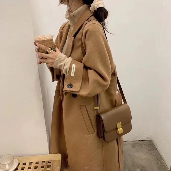 women's wool & blends 2021 winter coat korean fashion long sydney cashmere double-sided, Black
women's wool & blends 2021 winter coat korean fashion long sydney cashmere double-sided, Black