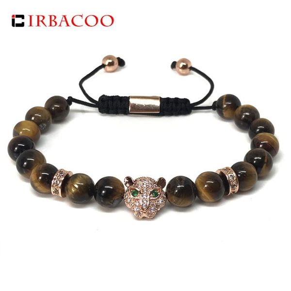 charm bracelets irbacoo fashion men bracelet black tiger eye 8mm natural stone macrame with leopard head for jewelry gift, Golden;silver
charm bracelets irbacoo fashion men bracelet black tiger eye 8mm natural stone macrame with leopard head for jewelry gift, Golden;silver