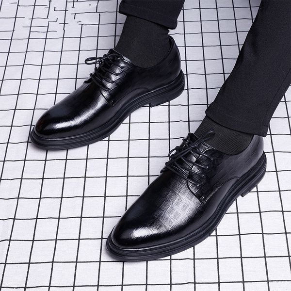 busins drs casual shoes british trend groom's leather inner heightening korean wedding men's winter psh, Black
busins drs casual shoes british trend groom's leather inner heightening korean wedding men's winter psh, Black