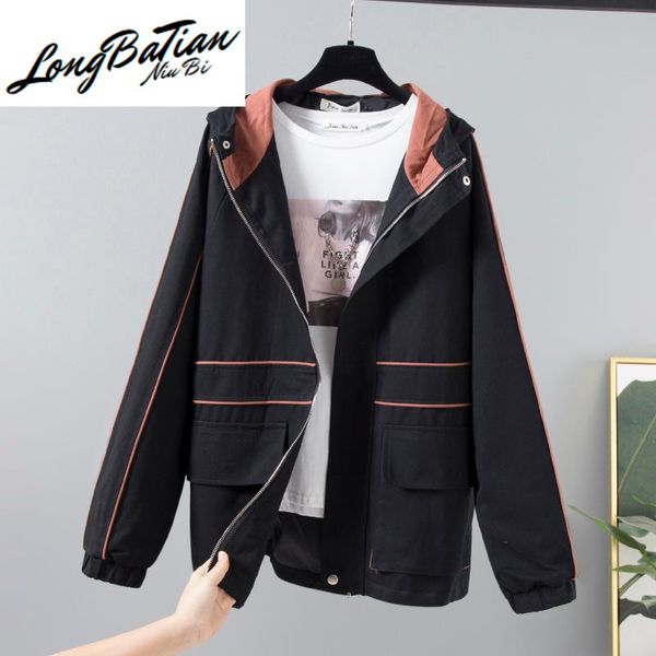 women's jackets harajuku big pocket patchwork hooded jacket women outwear casaco feminino autumn large size loose short coat windbreake, Black;brown
women's jackets harajuku big pocket patchwork hooded jacket women outwear casaco feminino autumn large size loose short coat windbreake, Black;brown