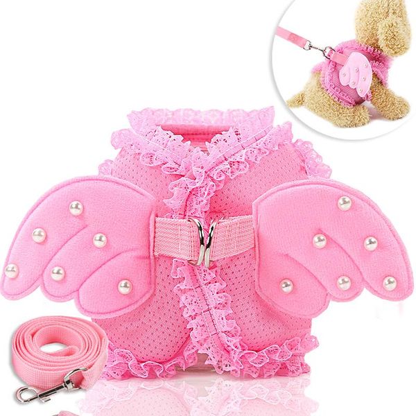 soft dogs harness and leash set pearl angel dog chest strap puppy cat vest pet mesh for small medium pug collars & leashes
soft dogs harness and leash set pearl angel dog chest strap puppy cat vest pet mesh for small medium pug collars & leashes