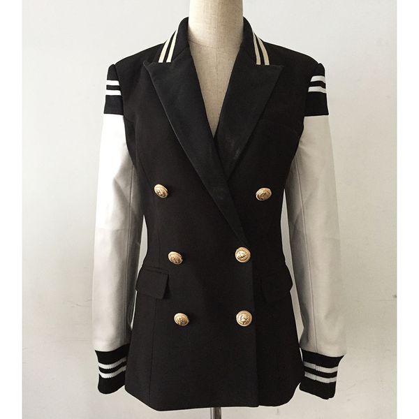 suits nice female msxu contrast leather from shredded plutonium thin hem big size blazer jacket business, White;black
suits nice female msxu contrast leather from shredded plutonium thin hem big size blazer jacket business, White;black