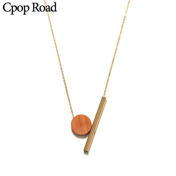 pendant necklaces cpop simple geometric wood necklace fashion elegant women jewelry accessories gold chain gift wholesale, Silver
pendant necklaces cpop simple geometric wood necklace fashion elegant women jewelry accessories gold chain gift wholesale, Silver