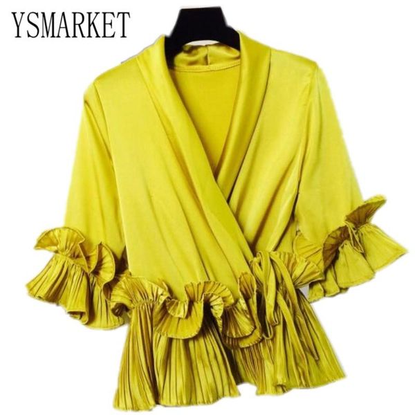 women's blouses & shirts spring autumn womens clothing elegant blouse v neck ruffles chiffon shirt 3/4 sleeve slim solid color flare h, White
women's blouses & shirts spring autumn womens clothing elegant blouse v neck ruffles chiffon shirt 3/4 sleeve slim solid color flare h, White