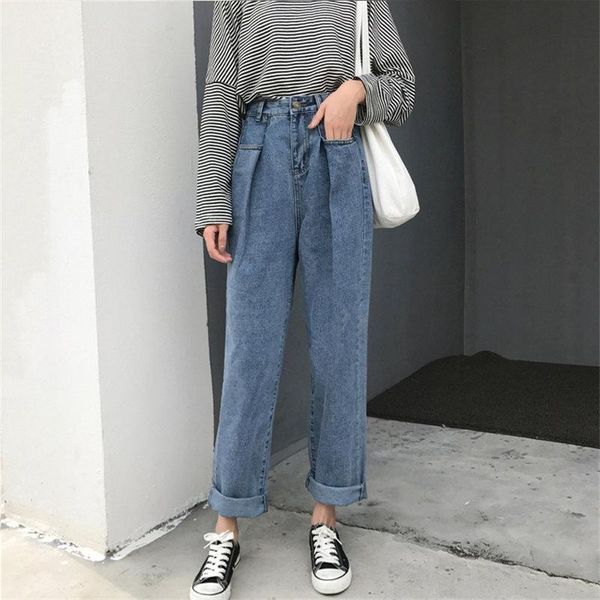 hzirip style loose slim autumn solid high waist street casual ankle-length straight denim wide leg trouser large size women's jeans, Blue
hzirip style loose slim autumn solid high waist street casual ankle-length straight denim wide leg trouser large size women's jeans, Blue