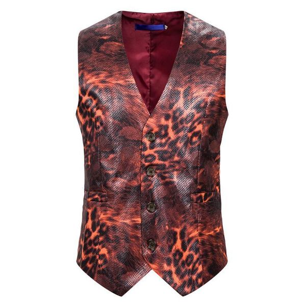 men's vests leopard print waistcoats & for men unique design blazers suits party stage grey orange, Black;white
men's vests leopard print waistcoats & for men unique design blazers suits party stage grey orange, Black;white
