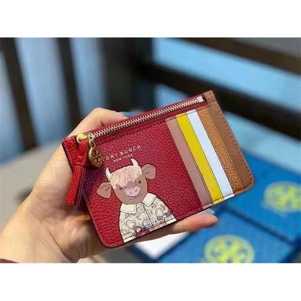 design handbag second hair tb family's new color matching bag limited multi card calf wallet in year of the, Red;black
design handbag second hair tb family's new color matching bag limited multi card calf wallet in year of the, Red;black