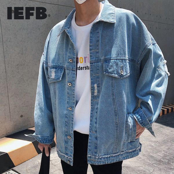 iefb /men's wear spring arrival long sleeve loose denim jacket causal single breasted streetwaer oversize coat hd523 210524, Black;brown
iefb /men's wear spring arrival long sleeve loose denim jacket causal single breasted streetwaer oversize coat hd523 210524, Black;brown
