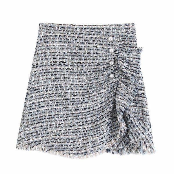 skirts 2021 vintage pleated mini skirt women ruffle tweed woolen female winter tassel elegant office lady pencil, Black
skirts 2021 vintage pleated mini skirt women ruffle tweed woolen female winter tassel elegant office lady pencil, Black