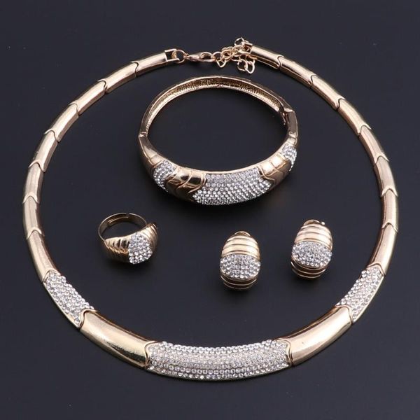 earrings & necklace oeoeos crystal jewelry sets gold color earring bracelet ring choker statement wedding party accessories colar, Silver
earrings & necklace oeoeos crystal jewelry sets gold color earring bracelet ring choker statement wedding party accessories colar, Silver