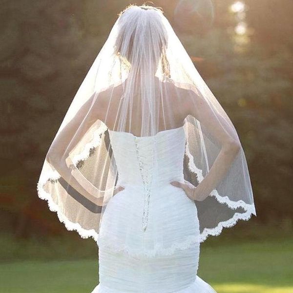bridal veils women wedding accessories white lace veil 1 layers tulle ribbon edge, Black
bridal veils women wedding accessories white lace veil 1 layers tulle ribbon edge, Black