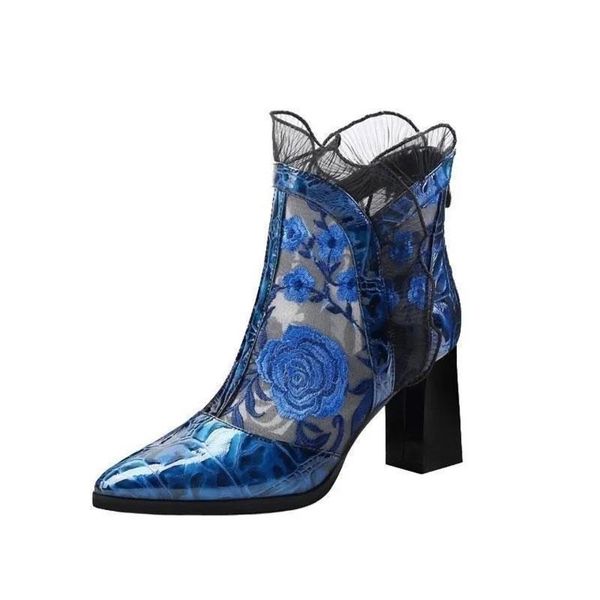 boots blue floral pointy toe mesh heels women summer modern big size 42 ladies black block heel mid-calf woman
boots blue floral pointy toe mesh heels women summer modern big size 42 ladies black block heel mid-calf woman