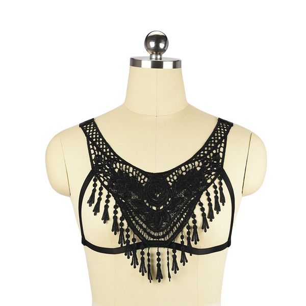 bamboo dress black lace tassel beautiful back harness underwear female o0349, Black;white
bamboo dress black lace tassel beautiful back harness underwear female o0349, Black;white