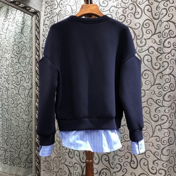 hoodies sweatshirts autumn winter women striped print patchwork long sleeve casual dark blue pullovers outfits, Black
hoodies sweatshirts autumn winter women striped print patchwork long sleeve casual dark blue pullovers outfits, Black