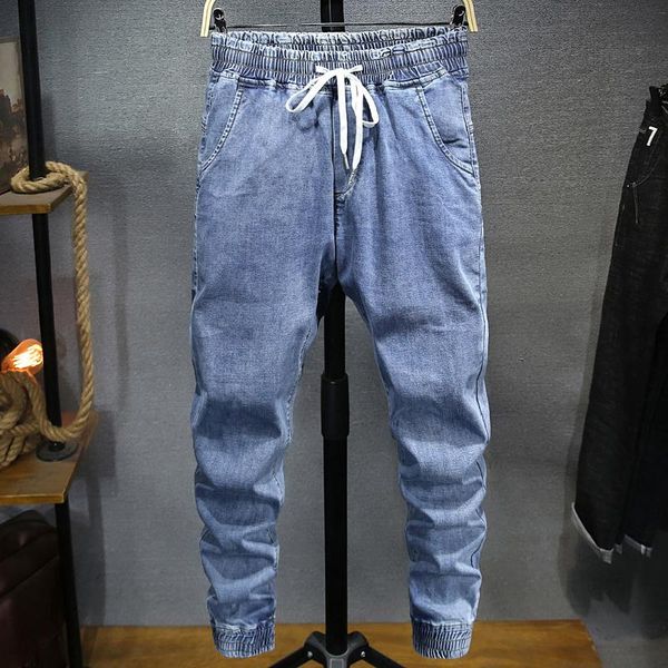 large size mens jeans blue harem pants summer elastic waist stretch slim-fit denim casual 6xl 5xl men's trousers
large size mens jeans blue harem pants summer elastic waist stretch slim-fit denim casual 6xl 5xl men's trousers