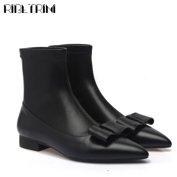 boots cow leather ladies butterfly knot low heel ankle shoes pointed toe women stylish autumn boots, Black
boots cow leather ladies butterfly knot low heel ankle shoes pointed toe women stylish autumn boots, Black