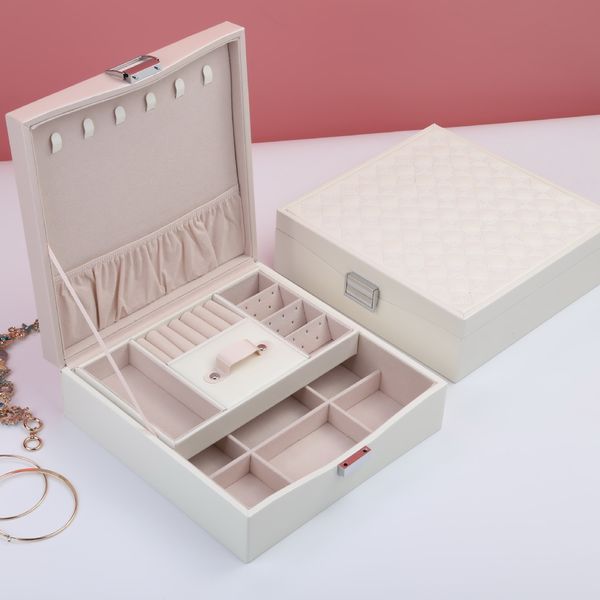 jewelry tools box for necklace earrings rings storage organizer jewelry and cosmetics beauty case with 2 layers, Black;white
jewelry tools box for necklace earrings rings storage organizer jewelry and cosmetics beauty case with 2 layers, Black;white
