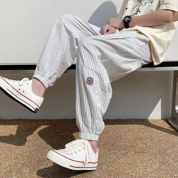 men's jeans striped cotton linen pants casual chinese style fashion jogger male straight baggy elastic waist sports men trousers c, Blue
men's jeans striped cotton linen pants casual chinese style fashion jogger male straight baggy elastic waist sports men trousers c, Blue