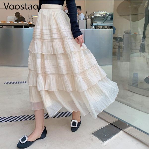 elegant sweet long skirts women korean chic ruffles high waist party tiered skirt ladies spring summer fashion a-line maxi, Black
elegant sweet long skirts women korean chic ruffles high waist party tiered skirt ladies spring summer fashion a-line maxi, Black