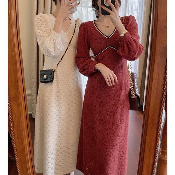 casual dresses vintage french style white lace dress women spring autumnn elegant party princess long sleeve robe femme vestidos, Black;gray
casual dresses vintage french style white lace dress women spring autumnn elegant party princess long sleeve robe femme vestidos, Black;gray