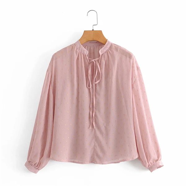 autumn fashion button up chiffon shirt vintage blouse women pink and golden silk thread lady long sleeves female loose 210531, White
autumn fashion button up chiffon shirt vintage blouse women pink and golden silk thread lady long sleeves female loose 210531, White
