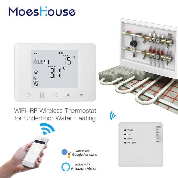 smart home control wifi thermostat wall-hung water underfloor heating temperature controller work with alexa google
smart home control wifi thermostat wall-hung water underfloor heating temperature controller work with alexa google