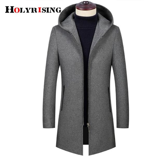men's wool & blends holyrising men hood coat winter british style design zipper hooded woolen 19043-5, Black
men's wool & blends holyrising men hood coat winter british style design zipper hooded woolen 19043-5, Black