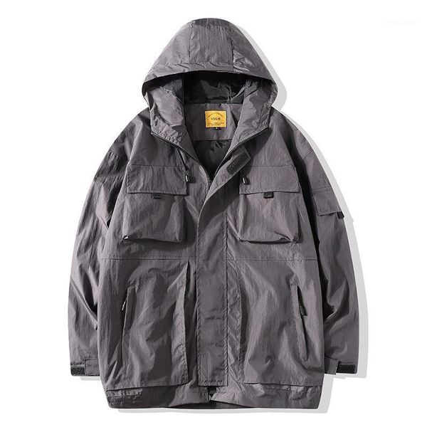 men's jackets plus size jacket loose hooded multi-pocket windbreaker casual, Black;brown
men's jackets plus size jacket loose hooded multi-pocket windbreaker casual, Black;brown